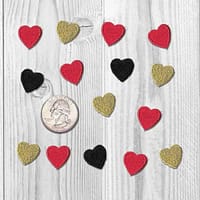 Tiny Heart Patches (10-Pack) Heart Embroidered Iron On Patch Appliques: Multiple Colors