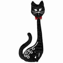 Black Cat Iron on Patch, Sew on Embroidered Applique Cats