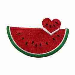 Watermelon Fruit with Heart Cutout Patches