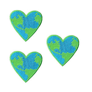 Heart patch - iron on, 65mm