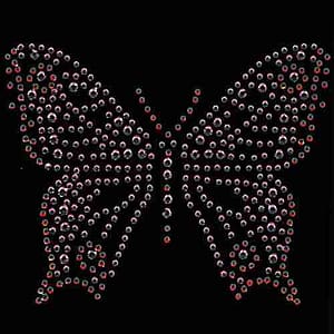 Butterflies - Medium Rhinestone/stud Butterfly in PINK Iron O