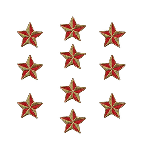 Star Patches (10-Pack) 1.25″ Navy Nautical Embroidered Iron-On Patch  Appliques