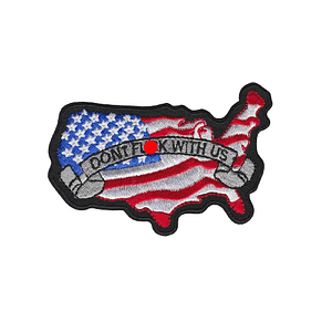 Laughing Lizards American Flag Patch 1 inch Tall Iron on (10-Pack), Size: 1-3/8W x 7/8h, Red