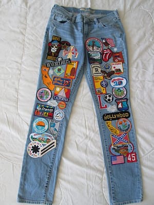 DIY DKNY Patch Jeans