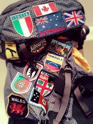 Backpack with Iron-on Patches