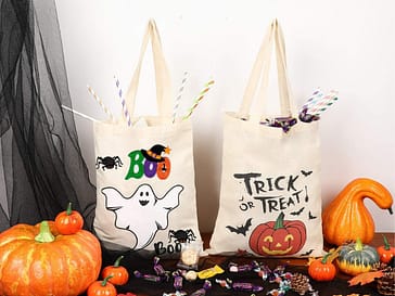 Spellbinding Halloween Personalized Canvas Tote Bag, Trick Or