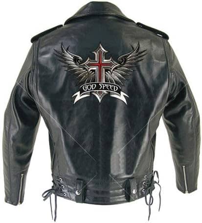 Leather Jacket with Patch