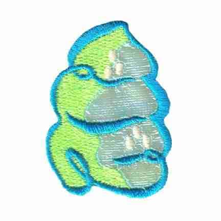 Holographic blue and green Seashell Patch 2035