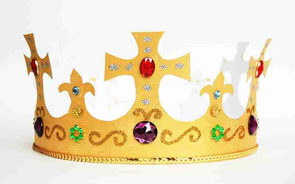 DIY Royal Paper Crown With Rhinestones