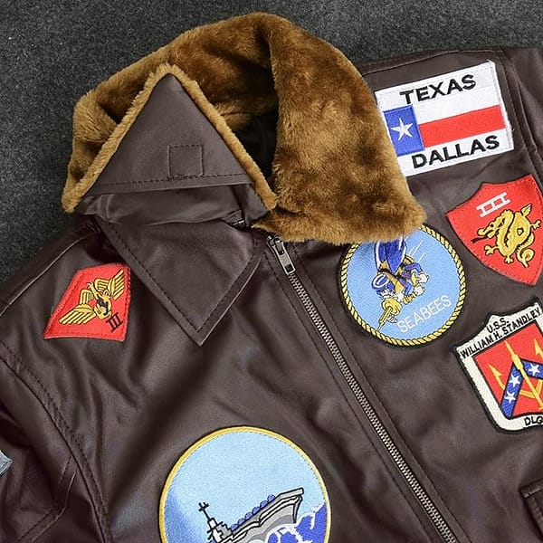 Leather Jacket With Patches
