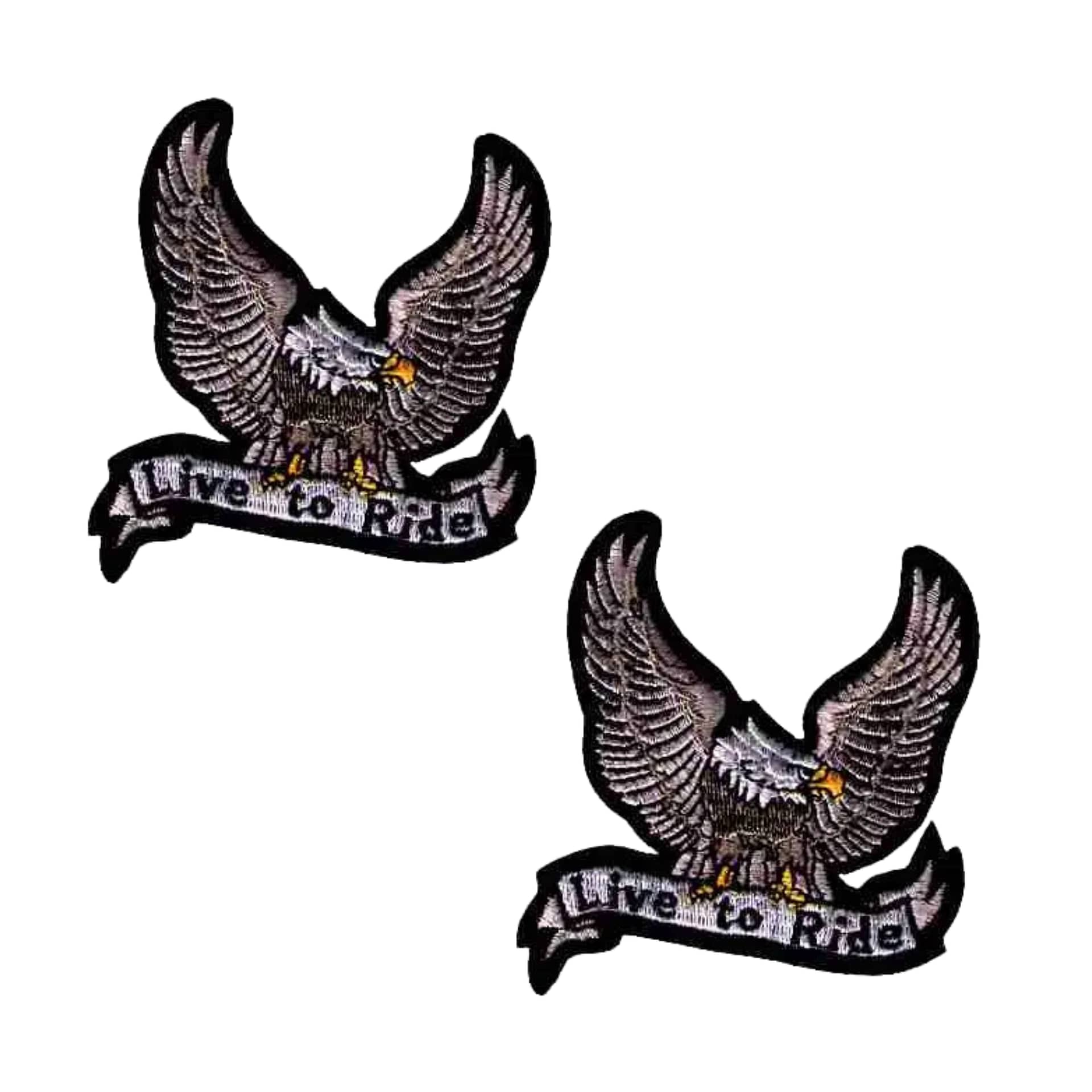 Hell on Wheels Orange Eagle Back Patch Iron On Patches - Laughing Lizards