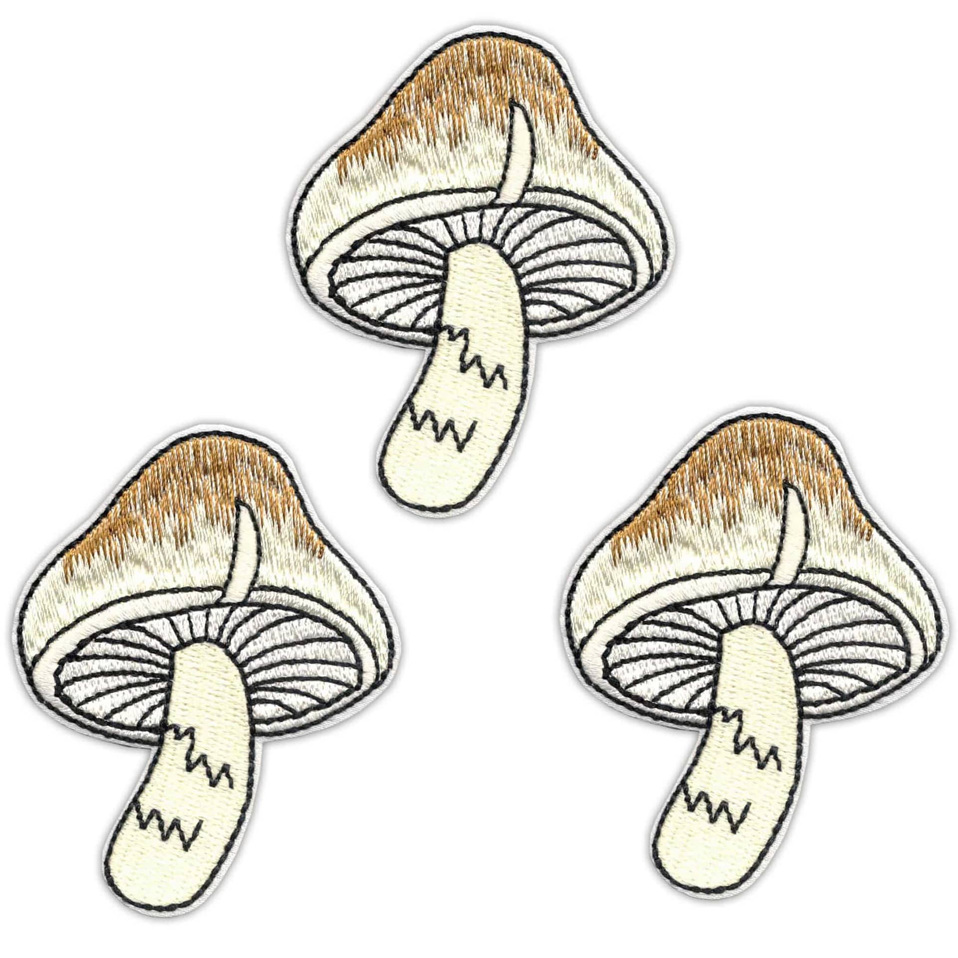 Mushroom Embroidery Patches For Clothes Diy Cute Iron On Towel