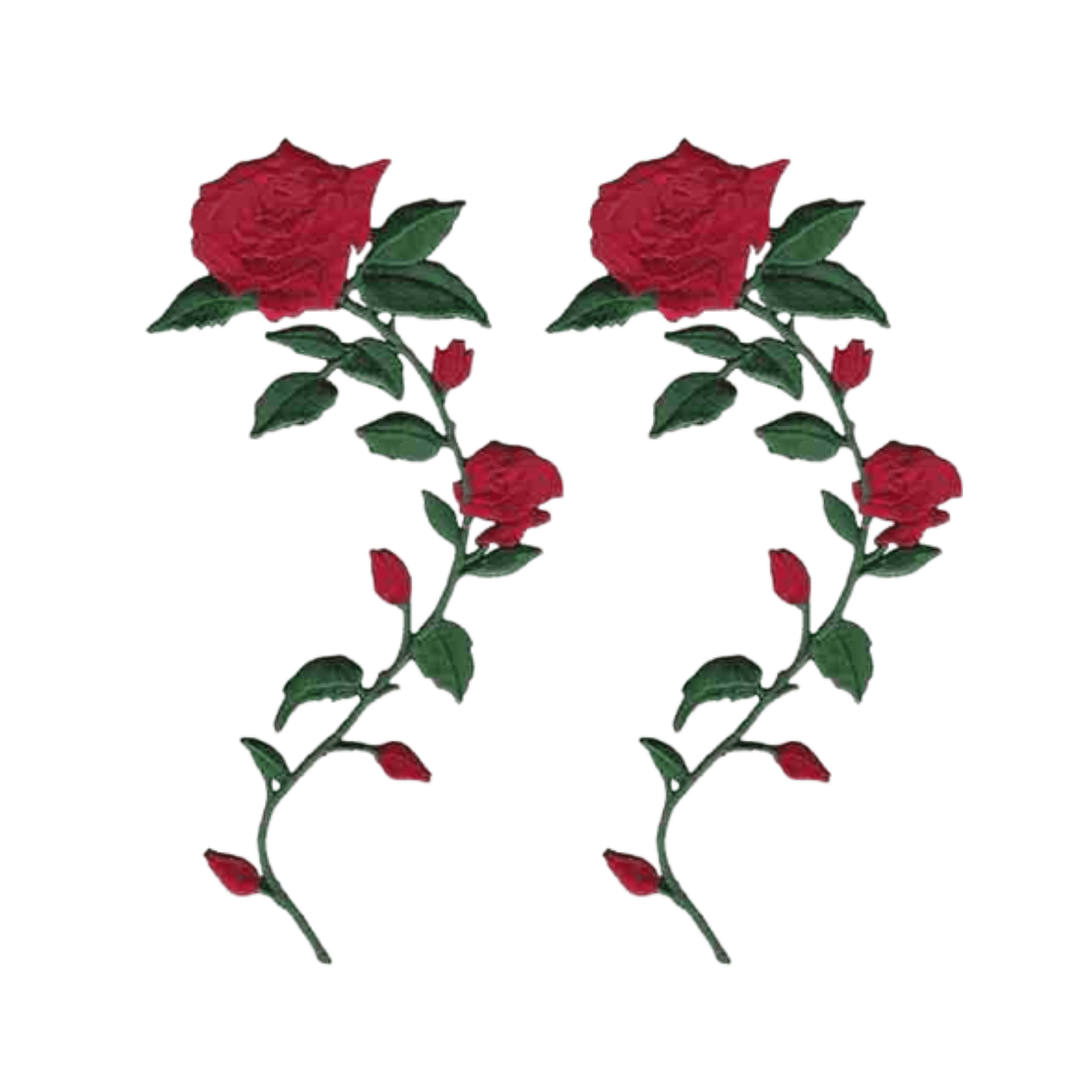 Rose Flower Stick On Patches Self Adhesive Embroidery Floral